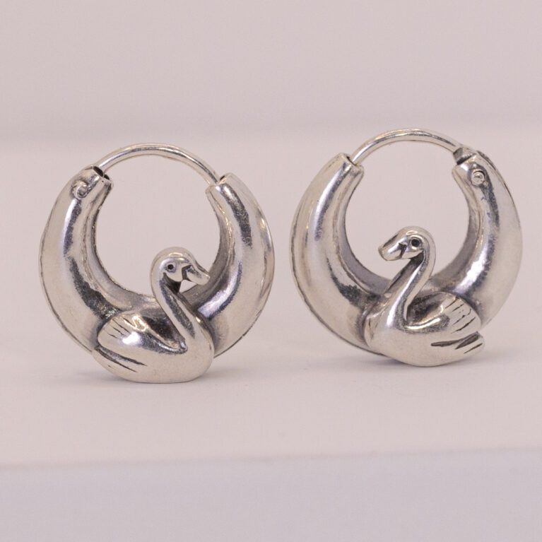 Swarn Bali silver hoops